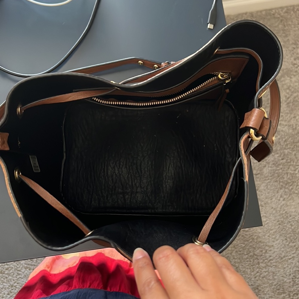 Calvin Klein Brown Faux Leather Bucket Bag - Picture 5 of 7